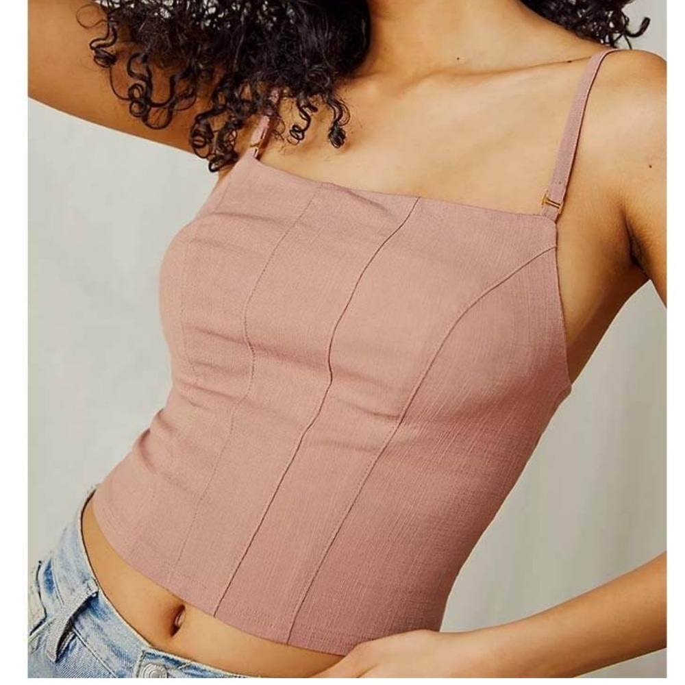 Free people Back On Track Cami Strawberry Roan
